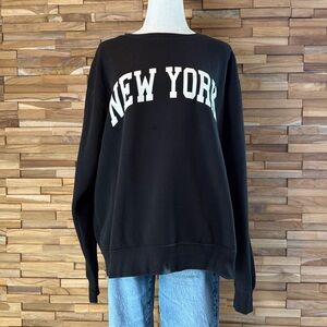 náti | "New York" Crewneck Sweatshirt | Black | S/M